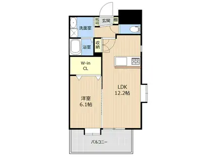 ヴァールシャトー(1LDK/3階)の間取り写真