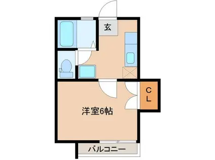 ブリティッシュヒルズ(1K/1階)の間取り写真