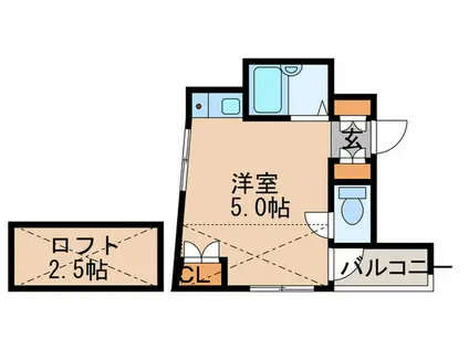 サークルジョイ(ワンルーム/2階)の間取り写真