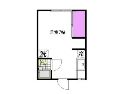 グリーンコーポ(ワンルーム/1階)の間取り写真