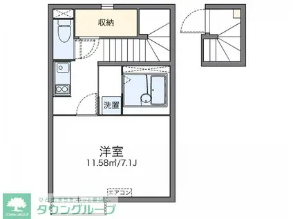 レオネクスト桜里(1K/2階)の間取り写真