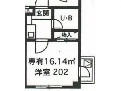 ニチエーインむさしの(ワンルーム/2階)の間取り写真