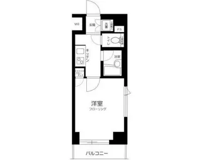 ルーブル菊川(1K/7階)の間取り写真