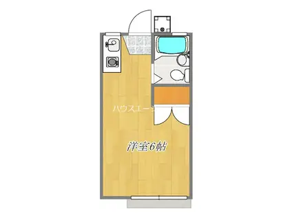 東京メトロ東西線 葛西駅 徒歩8分 2階建 築44年(ワンルーム/2階)の間取り写真