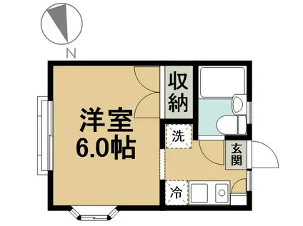 ソレーユ(ワンルーム/1階)の間取り写真