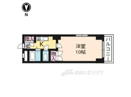 アクエルド仁王門(1K/3階)の間取り写真