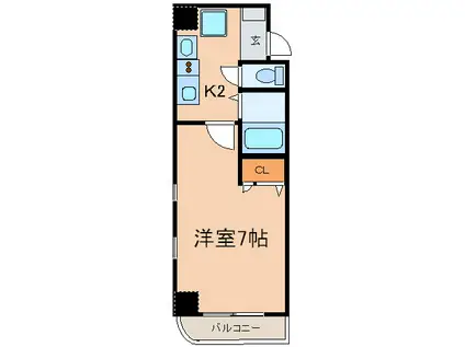メタモルフォー松西(1K/3階)の間取り写真