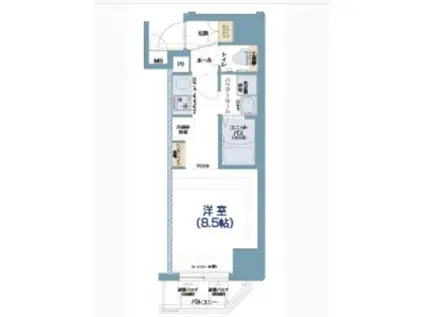 エスディーグランツ神戸駅前(1K/3階)の間取り写真