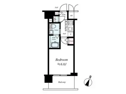 エスリード新北野(1K/10階)の間取り写真