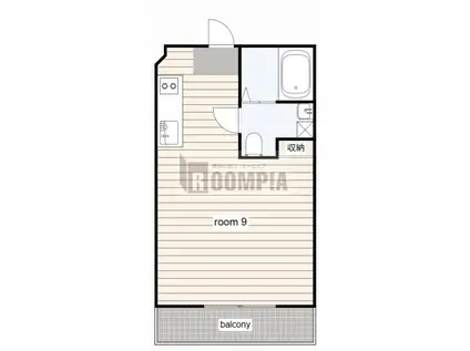 UD翔南鶉(ワンルーム/3階)の間取り写真