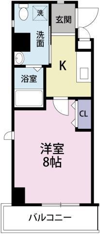 ソニックマンション(1K/4階)の間取り写真