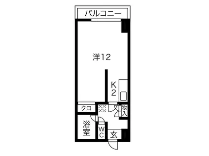 AMSビル(1K/2階)の間取り写真