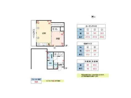 NIDO CALMO(1LDK/1階)の間取り写真