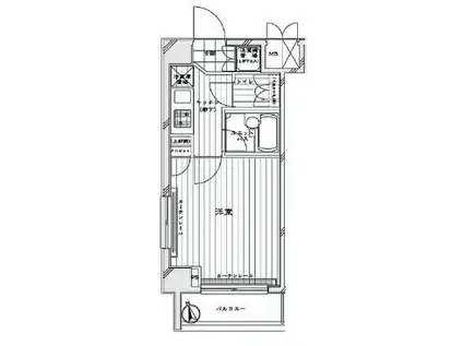 ルーブル大森伍番館(1K/8階)の間取り写真