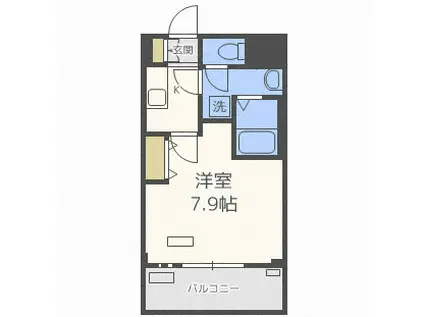 セオリー大阪ベイシティ(1K/5階)の間取り写真