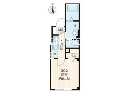 マ・メゾン(1K/2階)の間取り写真