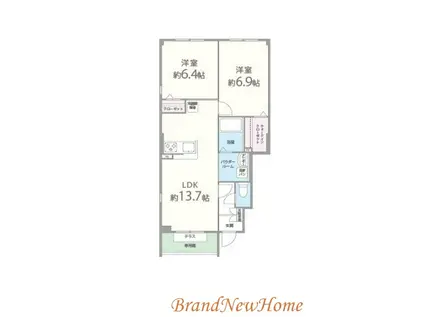 サンシエスタ(1LDK/1階)の間取り写真