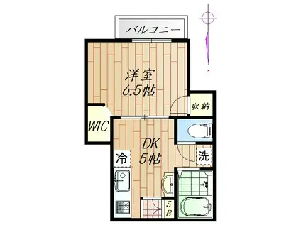 アーデルハイム(1DK/2階)の間取り写真