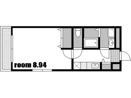 パルF2007(1K/5階)の間取り写真
