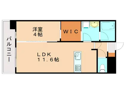 プログレス赤間駅前(1LDK/9階)の間取り写真
