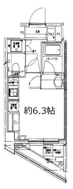 S-FORT中板橋(ワンルーム/4階)の間取り写真