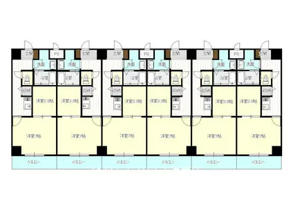 LA CLARTE(2K/2階)の間取り写真