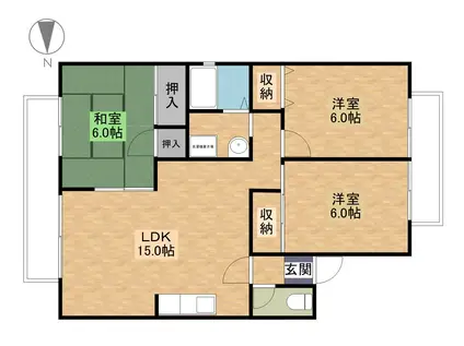 セジュールいつき(3LDK/2階)の間取り写真
