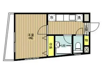 メリディアン清瀬(1K/5階)の間取り写真