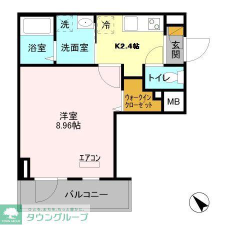 プリムヴェール(1K/7階)の間取り写真
