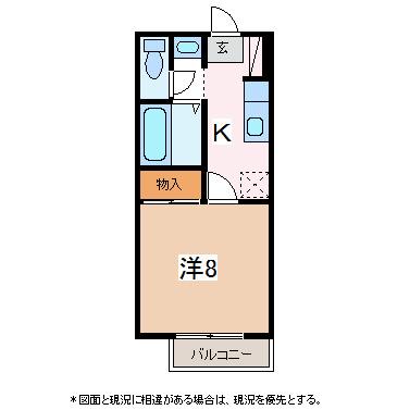 レヨネール・HOSONO(1K/1階)の間取り写真