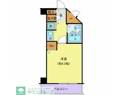 豊田ダイカンプラザ(1K/6階)の間取り写真