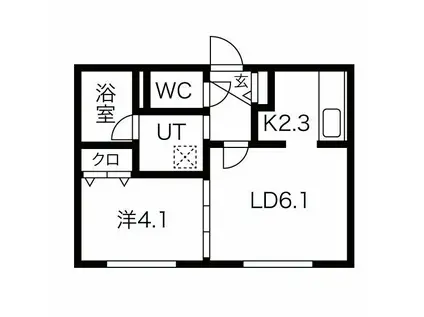 PRECIOUS NAKANOSHIMA(1LDK/2階)の間取り写真