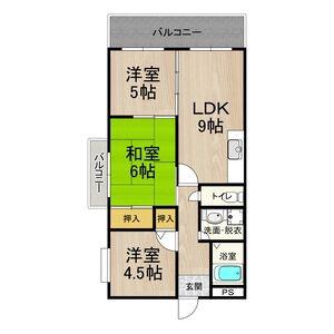 カーサフィオーレ弐番館(3LDK/4階)の間取り写真