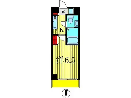 ルーラル五番館(1K/6階)の間取り写真