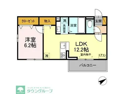 ボヌール(1LDK/1階)の間取り写真