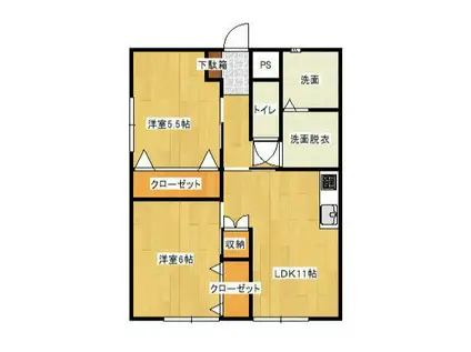 大橋ビル(ワンルーム/5階)の間取り写真