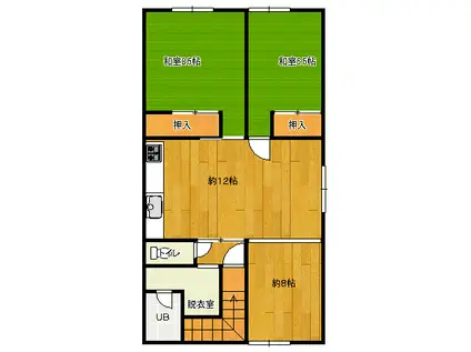 佐野ビル2階(2LDK/2階)の間取り写真