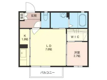 インペリアルB(1LDK/2階)の間取り写真