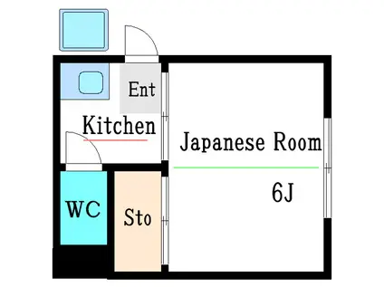 和風ハウス(1K/1階)の間取り写真