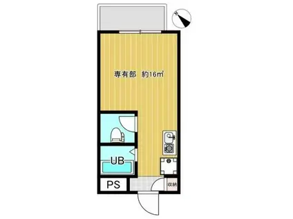 アースビル(ワンルーム/5階)の間取り写真