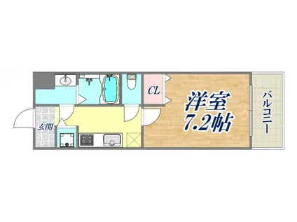 シャルマン須磨海浜公園(1K/2階)の間取り写真