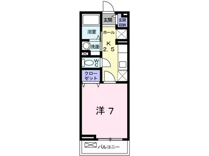 メゾンエイト(1K/2階)の間取り写真