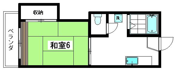 貸マンション 1K 北馬込2丁目(1K/1階)の間取り写真