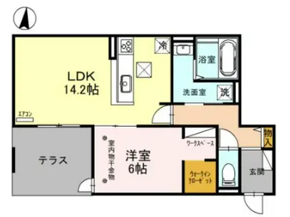 FELICE(1LDK/1階)の間取り写真