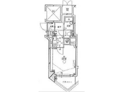 クレアシオン新中野(1K/4階)の間取り写真