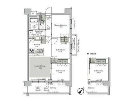 パークキューブ西ヶ原ステージ(3LDK/3階)の間取り写真