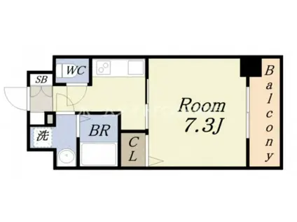 ワールドアイ大阪ドームシティ(1K/12階)の間取り写真