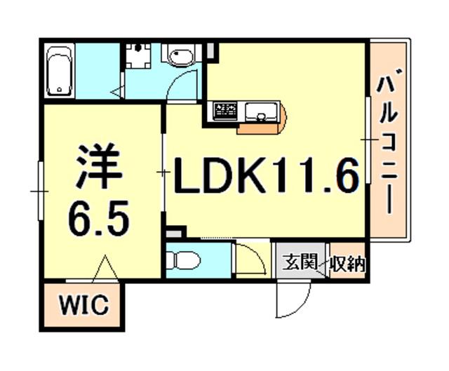 メゾングランデュール(1LDK/1階)の間取り写真