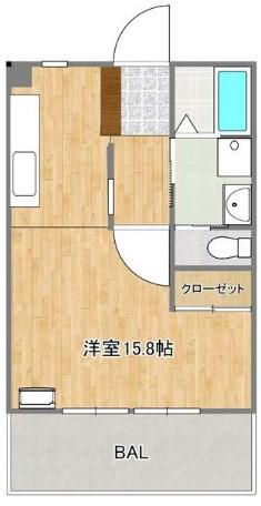 SD-I(1K/2階)の間取り写真