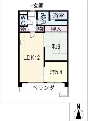 エクレール87(2LDK/4階)の間取り写真